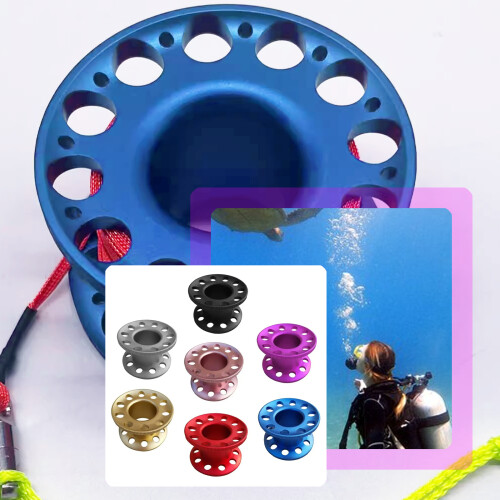 Practical 10 Hole Miniature Diving Reel with Tangles-Black 2