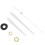 2X Mouvement Mecanisme D'horloge Quartz 3 Aiguilles Blanc 6