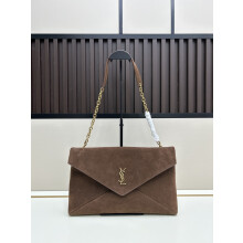 YSL Suede Envelope Clutch Bag 8016