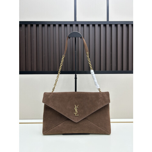 YSL Suede Envelope Clutch Bag 8016