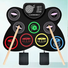 Electronic Drum Set with Built-in Speaker Portable Digital Drum Kit