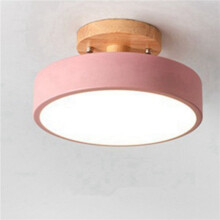 2X Deckenleuchten Moderne LED Nordic Holz Leuchte Innenleuchte Küche Wohnzimmer Schlafzimmer Badezimmer Rosa