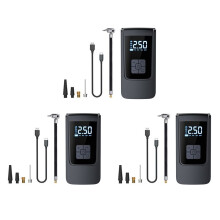 3X Compressor de Ar com Display Digital, Inflador de Pneus Sem Fio para Carro, Bicicleta, Bomba de Ar, Bomba de Inflação Portátil A