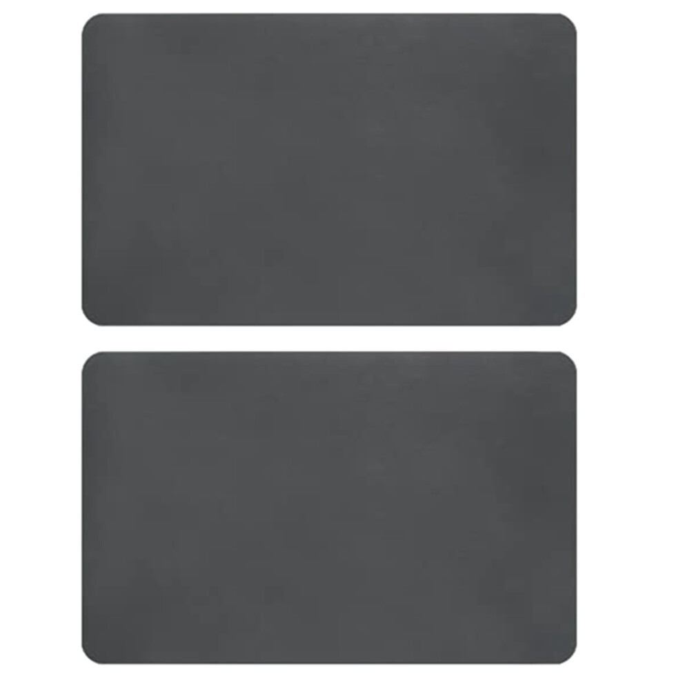 2X Coffee Mat Hide Stain Rubber Backed Absorbent Dish Drying Mat For Kitchen Counter-Coffee Bar Accessories 30X40cm Grey 6031015827126