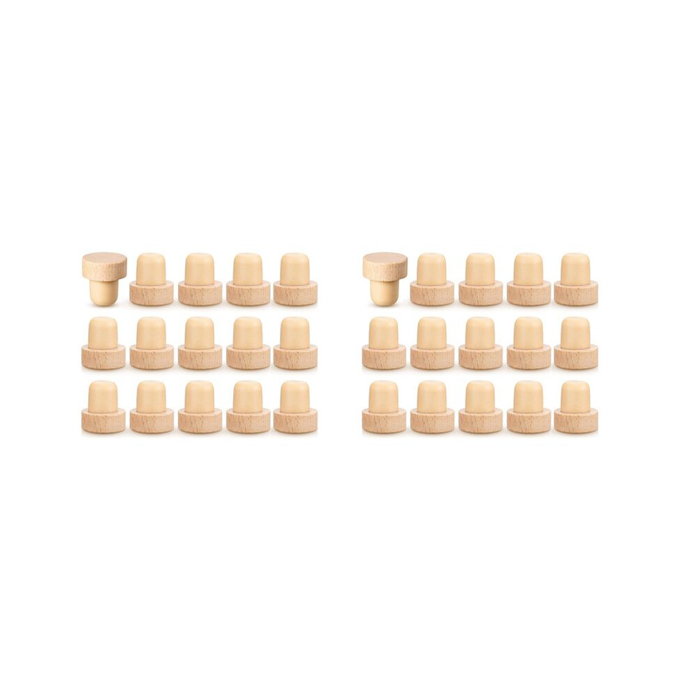 30X Wine Bottle Corks T Shaped Cork Plugs For Wine Cork Wine Stopper Reusable Wine Corks Wooden And Rubber Wine Stoppers 6034189245369