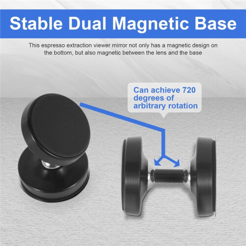 Coffee Extraction Observation Mirror Stainless Steel Reflector Magnetic Base Multi Directional Rotating Coffee Extractor 2