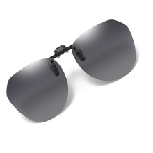 Polarisierte Clip-on-Sonnenbrille mit Etui Grey