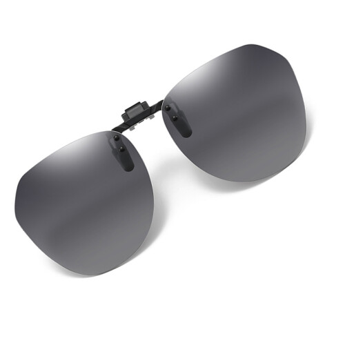 Polarisierte Clip-on-Sonnenbrille mit Etui Grey
