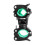 2X Bicycle Light Holder, Multifunctional Rotatable Flashlight Holder, Bicycle Headlight Holder Black+Green 3