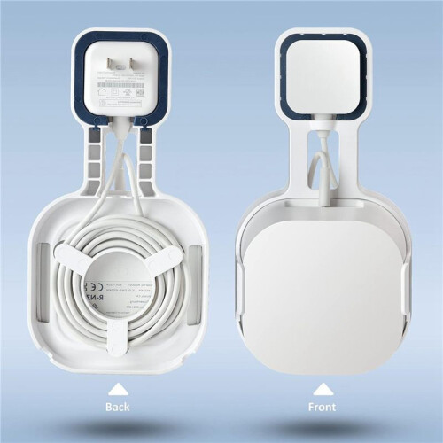 2X Wall Mount Bracket for Eero 6+ Dual-Band Mesh Wi-Fi 6+ Router, Sturdy Socket Bracket, Space Saving, Wire Management 1