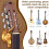 2 St. Bull Gitarr Väggmonterade Gitarrställ, Väggmonterat Gold Bull Art Ukulele Krokställ för Elgitarrförvaring 3