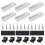 24pcs Solar Panel Bracket Aluminum PV Rail Fastening Module Trapezoidal Roof Mount Solar Rail End 2