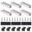 24pcs Solar Panel Bracket Aluminum PV Rail Fastening Module Trapezoidal Roof Mount Solar Rail End 3