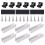 24pcs Solar Panel Bracket Aluminum PV Rail Fastening Module Trapezoidal Roof Mount Solar Rail End 4