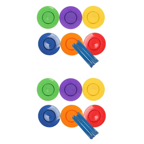 12 Sätze Kunststoff  Plate Jonglier Requisiten Performance Tools