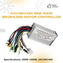 24V/36V/48V 3-Modus Sinusgolf Borstelloze Motorcontroller 500W 750W 1000W 30A voor S866 V889 S966 LCD-Meter E-Bike