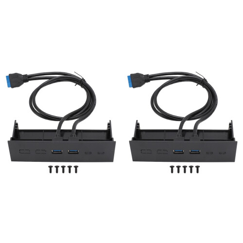 2pcs 5.25 Inch Front Panel USB Hub Dual Port 5Gbps USB3.0 Optical Drive Front Panel Computer Case Expansion Board