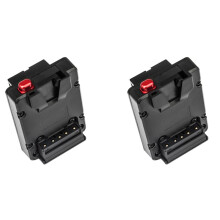 2X V Mount V-Lock Battery to NP-F F550 F570 F750 F970 Dummy Battery Converter Plate D-Tap for LED Light Monitor V-Mount