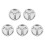 5X Stainless Steel 3 Sections Round Divided Dish Snack Dinner Plate Diameter 24Cm 2