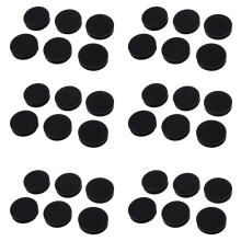 36 X Zwarte Kunststof 50 mm Diam. Ronde Buisinzetdoppen Deksels