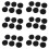 36 X Black Plastic 50mm Dia Round Tubing Tube Insert Caps Covers 1