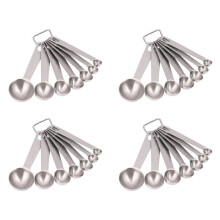 Stainless Steel Measuring Spoons Set of 28 Stackable Measure Spoon for Dry and Liquid Ingredients Etched Marked