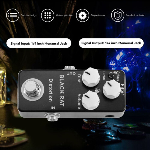 Mosky Black RAT Distortion  Gitarreneffektpedal 2