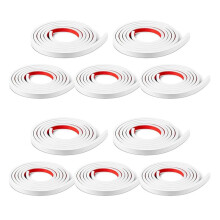 10 Rolls Total Window Grille Inserts Grid Kit Self Adhesive Peel and Stick Trim Simulated DIY Window Decorative White
