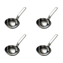 4X Stainless Steel Thickened Deep Soup Ladle Short Handle Round Spoon Drink Soup Ladle Eat Noodle Spoon