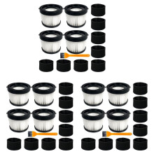 12 Confezioni di Filtri HEPA DCV5011H per Aspirapolvere Portatile Senza Fili DCV501HB, con 8 Filtri un Maniche nel Schiuma e 3 Spazzola