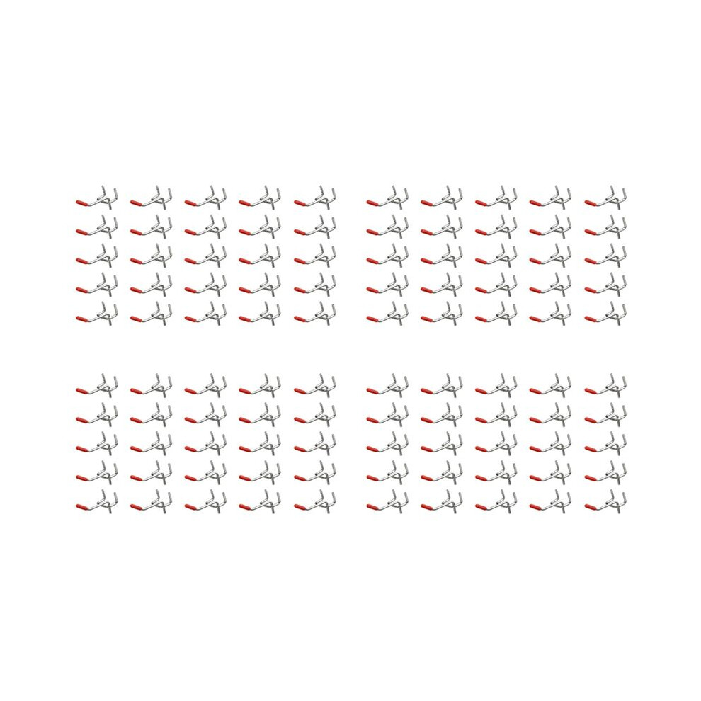 100X Single Pegboard Hooks 50Mm Board Slat Wall Retail Display Shop Peg Fits 25Mm 4713774086755