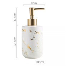 3X 300ML Ceramics Emulsion Bottles  Latex Bottles Liquid Soap Dispensers Bathroom Set White Matte