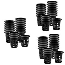 300 Pack 1.96 Inch Net Cups Slotted Mesh Wide Lip Filter Plant Net Pot Bucket Basket for Hydroponics Aquaponics Orchids