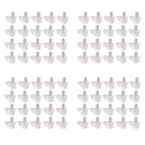 5 mm Pin Shelf Support Shelf Studs Strong Support 80 Pcs, Transparent