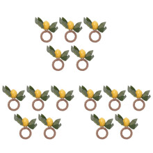 15X Lemon Napkin Rings Set,Lemon Vine Napkin Rings,Dinning Table Setting Napkin Holder for Home,Dining Table