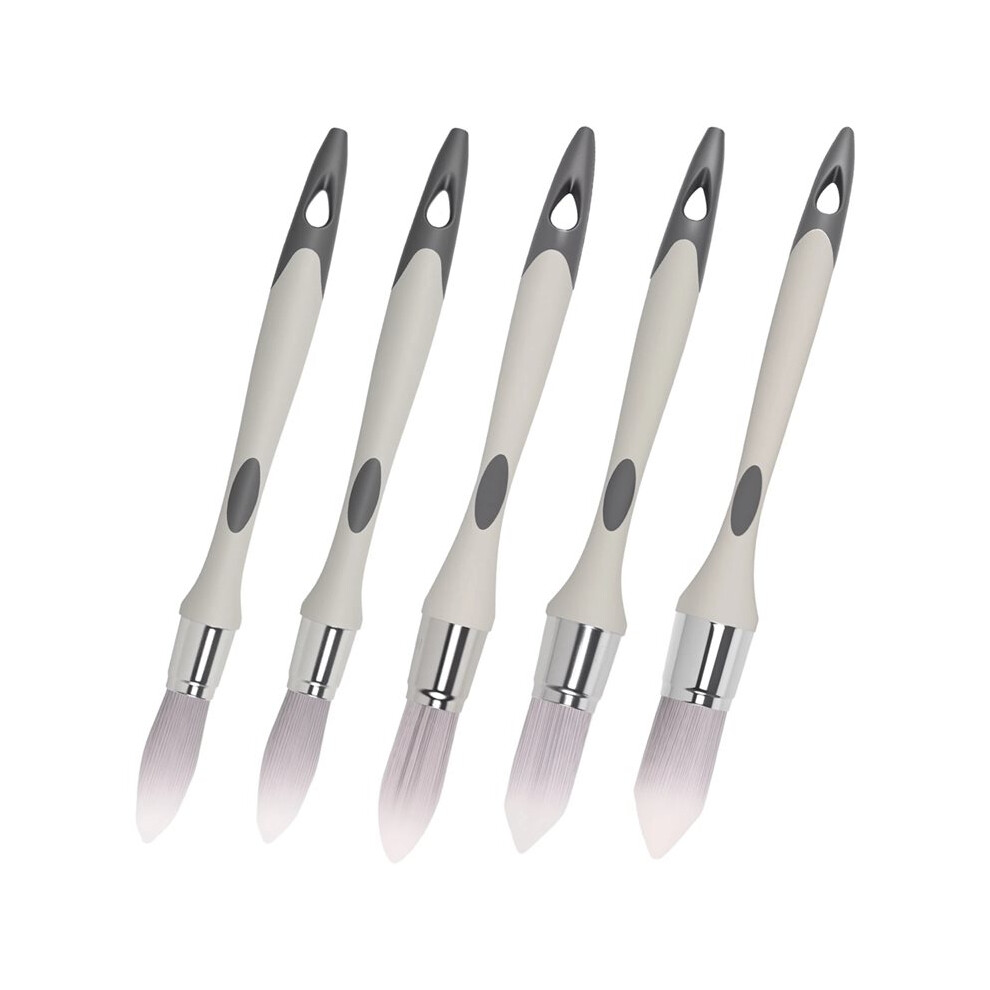 5Pcs Paint Brush Set Handheld Round Paint Brush Tool For Wall Edging And Color Separation 4712522194124