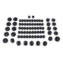 Kit de 77 Pièces de Cache-Culbuteurs Noirs pour Moteur pour Sportster 2004-2015 et Boulons Divers