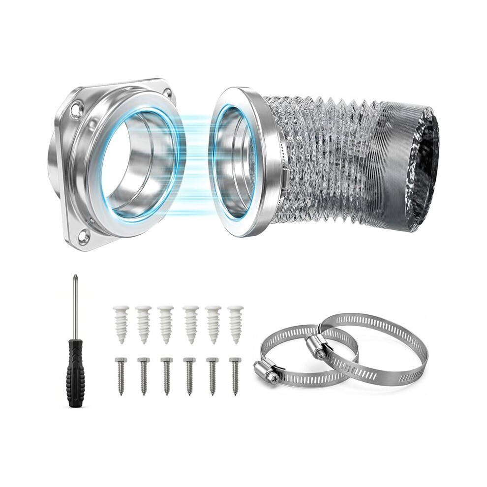 Magnetic Dryer Vent Connector Kit, Quick Connection And Disconnection Strong Magnet Self-Dv180 Alignment Airtight Seal 4713543534098