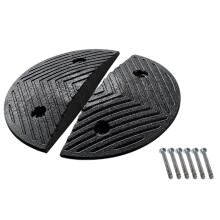 Reflective Speed Ramp Black Side Section Heavy-Duty Non-Slip PVC with Reflective Strips
