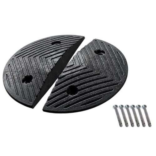 Reflective Speed Ramp Black Side Section Heavy-Duty Non-Slip PVC with Reflective Strips