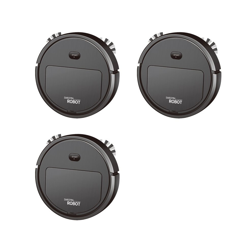 3X Robot Vacuum Cleaner 3-In-1 Household Cleaning Machine Automatic Vacuum Cleaner, Black 4713726980520