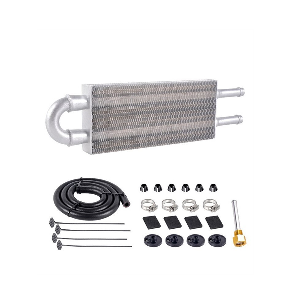 Aluminum 2 Row Oil Cooler Kit Radiator Car Transmission Plate & Fin Oil Cooler Radiator Converter Osa020 B 4711177298676