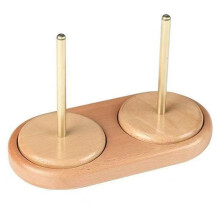 Dual-Axis Wood Yarn Holder with Twirling Mechanism Wooden Yarn Thread Holder Knitting & Sewing Supplies
