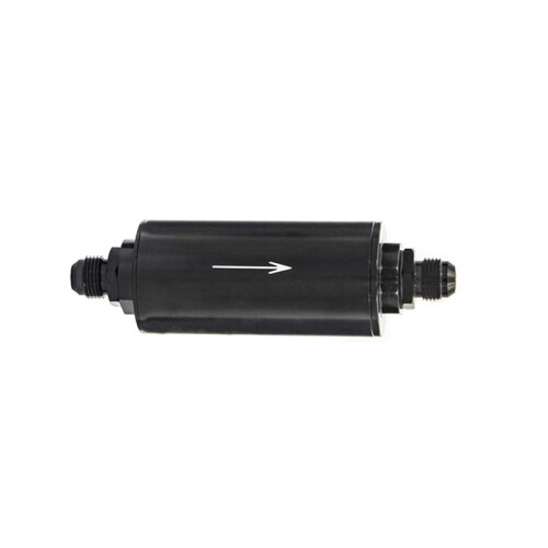 Aluminiumbränslefilter för E85-Filtersystem med 100 Mikron Stålelement AN8-Adapterkopplingar