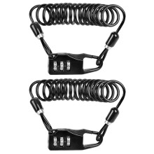 Portable 3-Digit Combination Cable Lock for Motorcycles, Bikes, and with Anti-Theft Chain