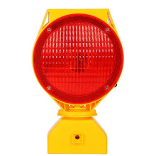 Solar Powered LED Light with Dual-Sided Visibility and Photocell Technology Red