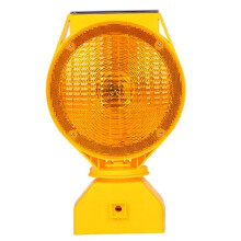 Solar Powered LED Light with Dual-Sided Visibility and Photocell Technology Yellow