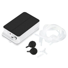 Solar Oxygen Pump with Pipe Air Bubble Stones Fishing Oxygen Pump Aerator Oxygen Aerator for Garden Fish Tank Pool