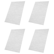 4pcs Black Placemats Set Non-Slip Heat Resistant Faux Linen Vinyl Table Mats for Kitchen and Dining Indoor Outdoor Use