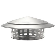 250mm Fireplace Chimney Hat Roof Cowl Metal Top Hat Flue Rain Cap Cover Stove Pipe Chimney Cap Umbrella Round Rain Cap